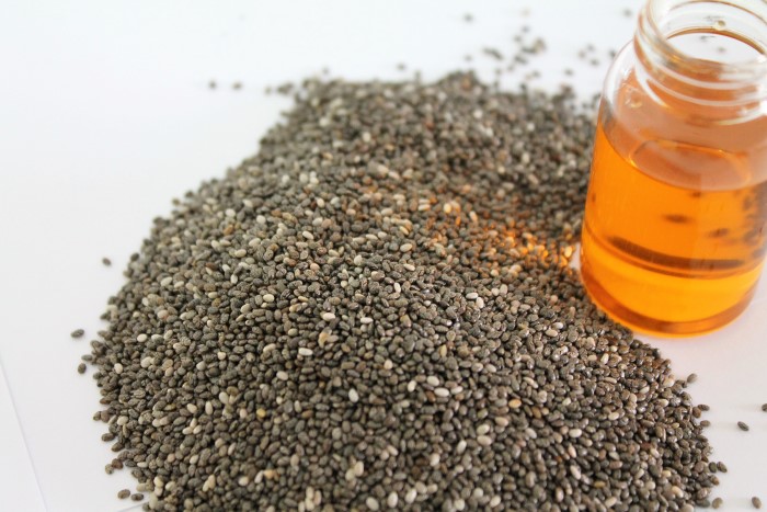 Chia Oil for natural cosmetic